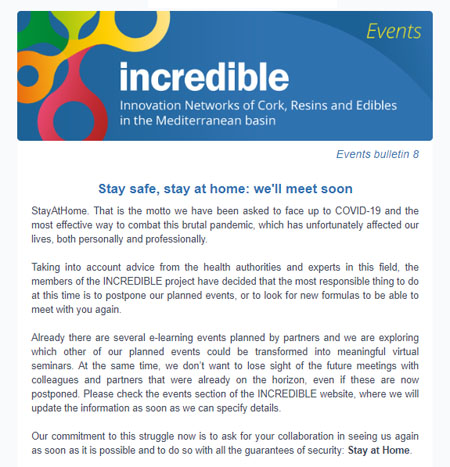 INCREDIBLE Project events bulletin 8